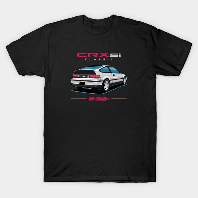 CRX SI Classic JDM Cars T-Shirt by masjestudio